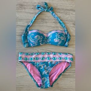Lilly Pulitzer Blue and Pink Bikini
